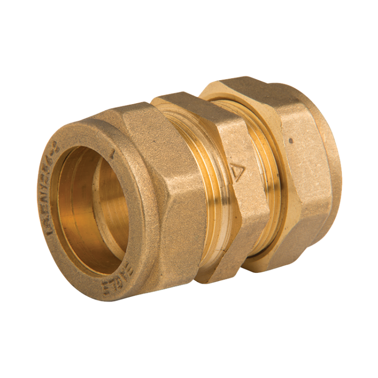 Brass Compression Straight Coupling
